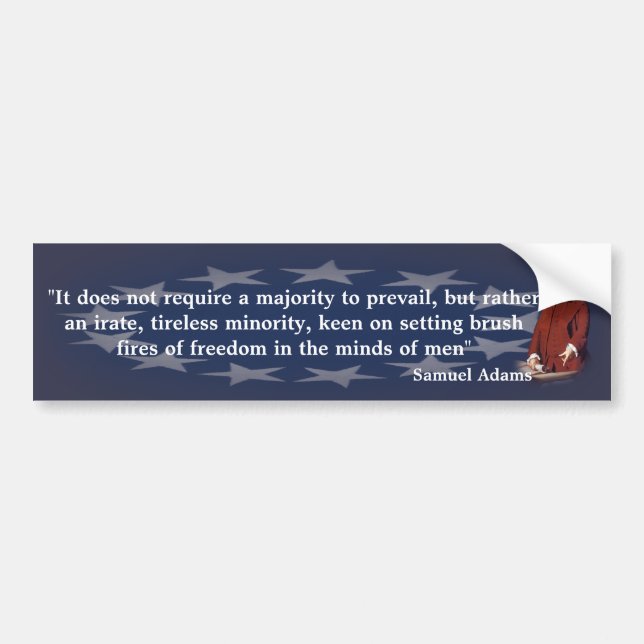 Samuel Adams Quote on Brush Fires of Freedom Autoaufkleber (Vorne)
