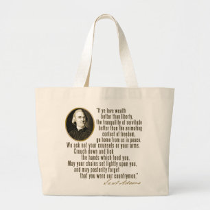 Samuel Adams-Zitat Jumbo Stoffbeutel
