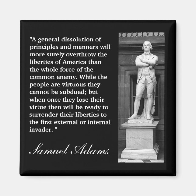 Samuel Adams zitieren "Eine allgemeine Auflösung.. Magnet (Vorne)