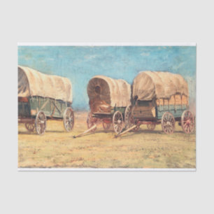 Samuel Colman Studie über gedeckte Wagen Seidenpapier