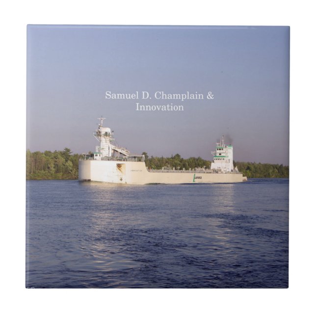 Samuel D. Champlain & Innovation tile Fliese (Vorderseite)