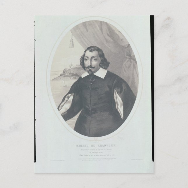 Samuel de Champlain 1854 Postkarte (Vorderseite)