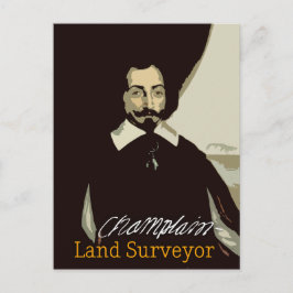 Samuel de Champlain Land Surveyor Postkarte