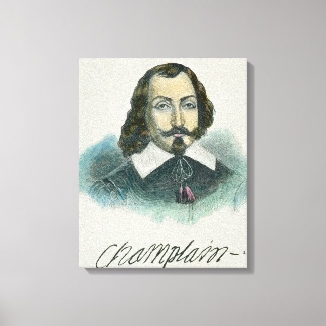 Samuel de Champlain Leinwanddruck (Vorderseite)