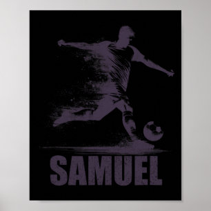 Samuel Fußballjungen Personalisierter Vorname Samu Poster