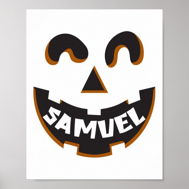 Samuel Jack O' Lantern Pumpkin Kids Custom Hallowe Poster (Vorne)