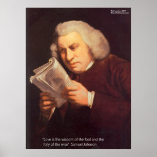 Samuel Johnson Affiches Amour est Sagesse