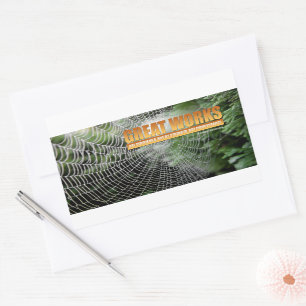 Samuel Johnson Inspirational Zitat "Tolle Werke" Rechteckiger Aufkleber