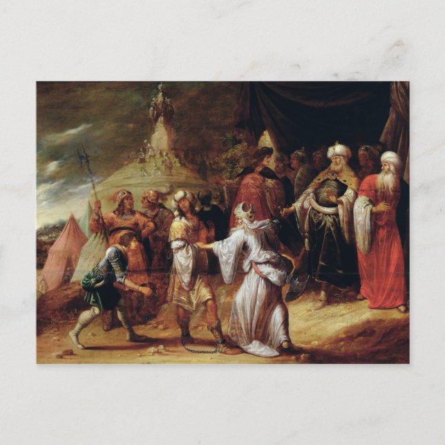 Samuel Killing Agag, König der Amalekiten Postkarte (Vorderseite)