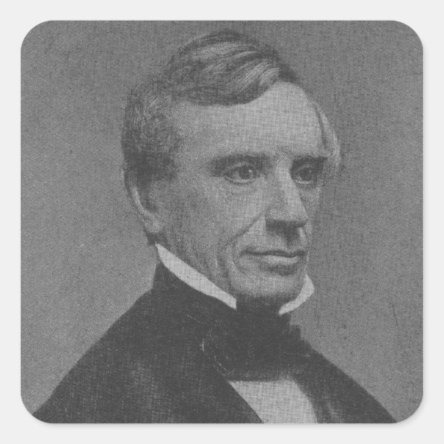 Samuel Morse Quadratischer Aufkleber (Vorderseite)