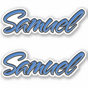 Samuel Name blue Aufkleber Sticker Stickerset