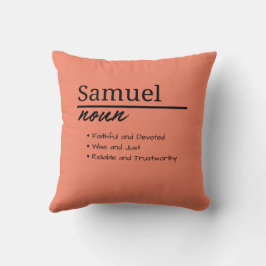 Samuel, Personalisierter Name des Jungen Kissen