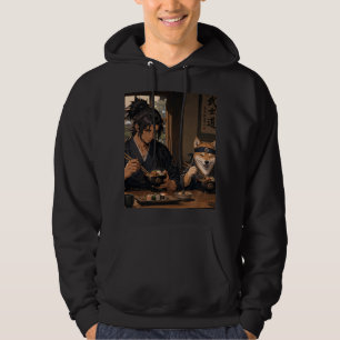 Samurai & Akita Nudel Nacht Hoodie