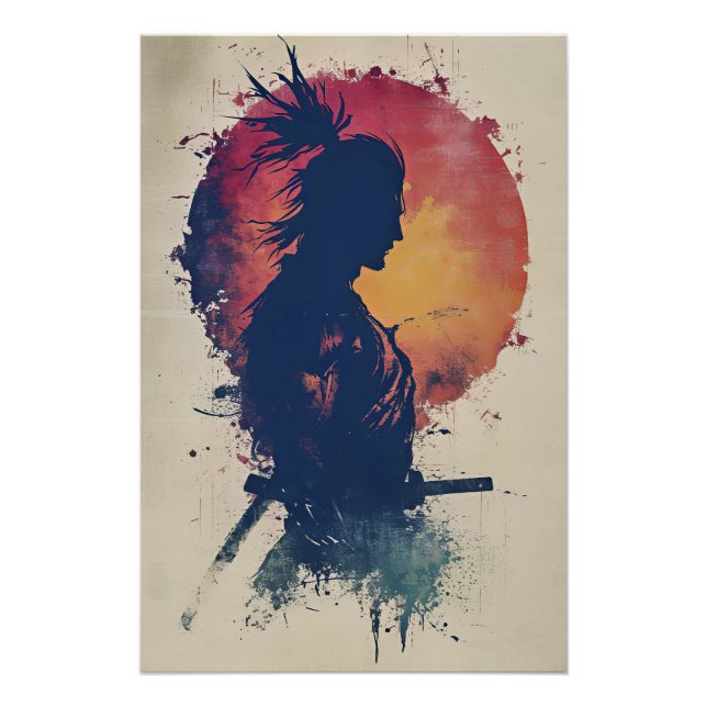 Samurai at Sunset Poster (Vorderseite)