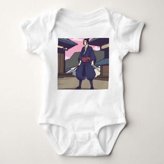 Samurai Baby Strampler (Vorderseite)