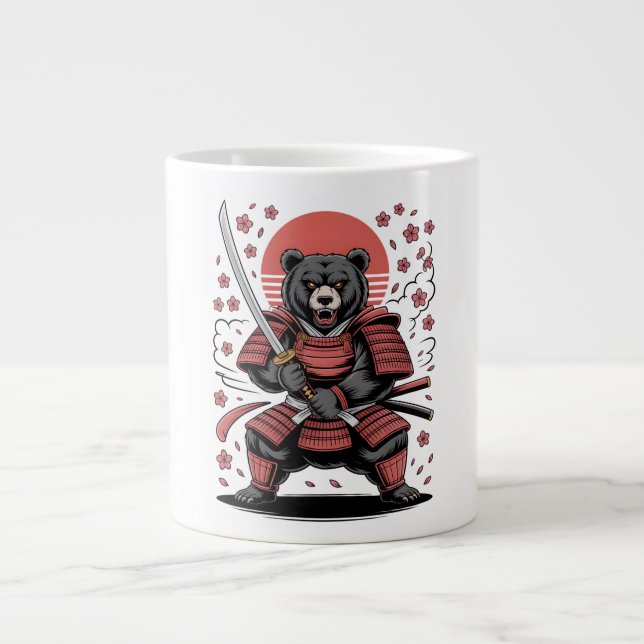 Samurai-Bär-Spezialtasse Jumbo-Tasse (Vorderseite)
