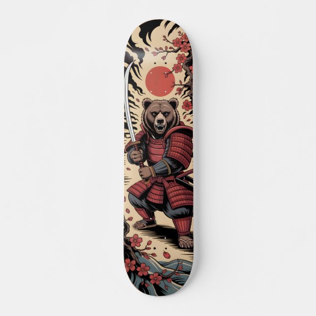 Samurai Bear warrior Skateboard (Devant)