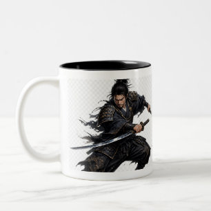 Samurai Bekämpfe deine Dämonen Inspirierend Zweifarbige Tasse