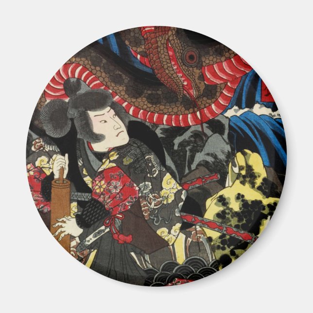 SAMURAI BEKÄMPFUNG DER GIANTEN SNAKE TOAD MAGNET (Vorne)