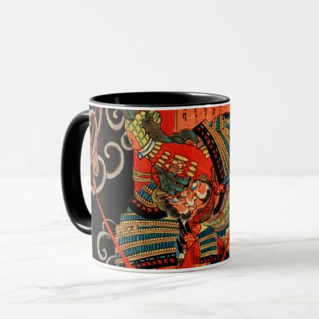SAMURAI-BEKÄMPFUNGSMONSTER TASSE (Vorderseite Links)