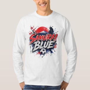 Samurai Blue - Japan Fußball Kultur T-Shirt