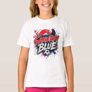 Samurai Blue - Japan Fußball Kultur T-Shirt