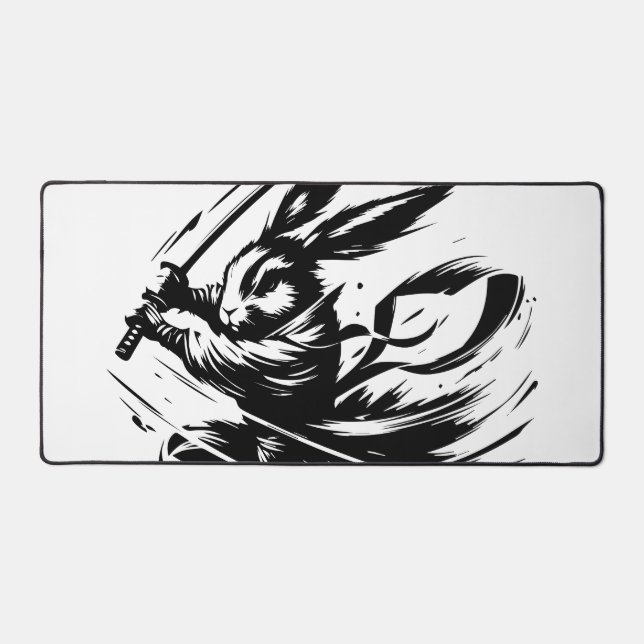 Samurai Bunny Black Ink Warrior Rabbit (Recto)
