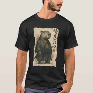 Samurai Capybara Funny Capybara Japanisches Tier T-Shirt
