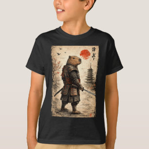 Samurai Capybara lustiges Capybara Vintage-Grafik T-Shirt