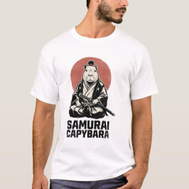 Samurai Capybara Lustiges Japanisches Ästhetik Ani T-Shirt