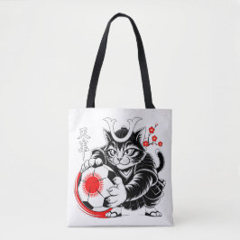 Samurai Cat Soccer For Shopping & Everyday use Tasche