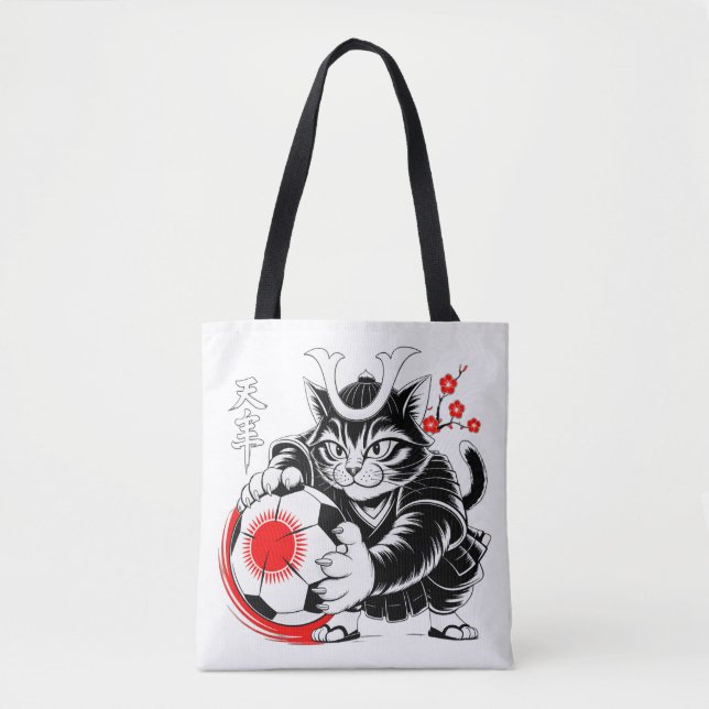 Samurai Cat Soccer For Shopping & Everyday use Tasche (Vorderseite)