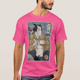 Samurai & Cat Ukiyoe Japanischer Krieger Lover Sam T-Shirt