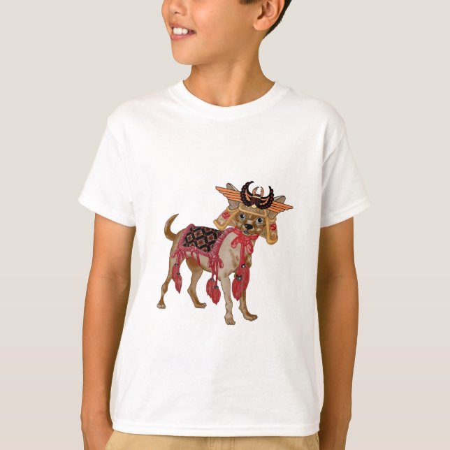 Samurai-Chihuahua T-Shirt (Vorderseite)