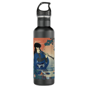 Samurai Clarinet Music Ukiyo-e Warrior Edelstahlflasche