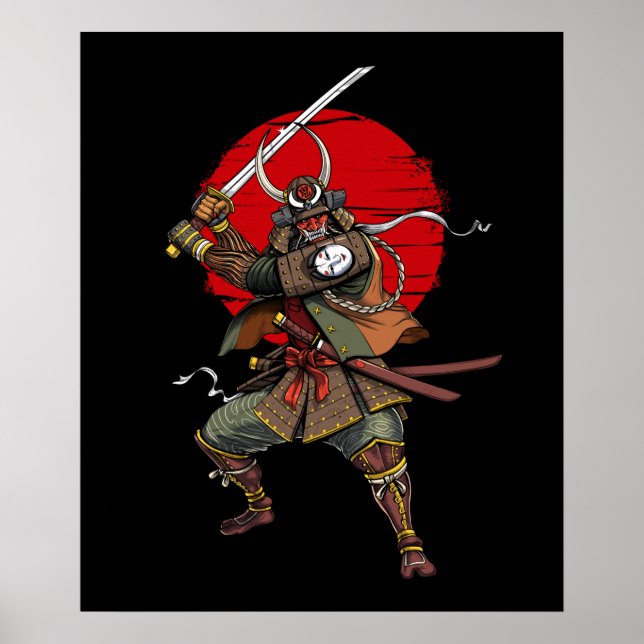 Samurai Demon Oni Poster (Vorne)
