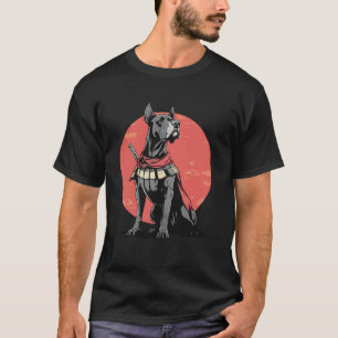 Samurai Deutsche Dogge Hund Japanischer Ukiyo-e-St T-Shirt