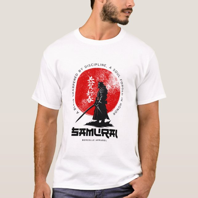 Samurai Disziplin Krieger T-Shirt (Vorderseite)