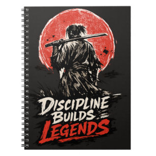 Samurai-Disziplin-Motivations-Kunst Notizblock
