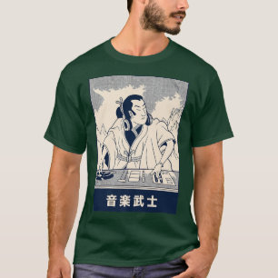 Samurai DJ Japanese Anime Illustration T-Shirt