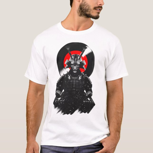 Samurai Dj Krieger T-Shirt (Vorderseite)