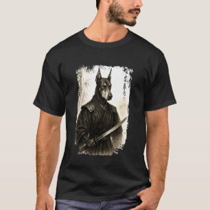 Samurai Dobermann Pinscher Hund Ninja Krieger. Jap T-Shirt