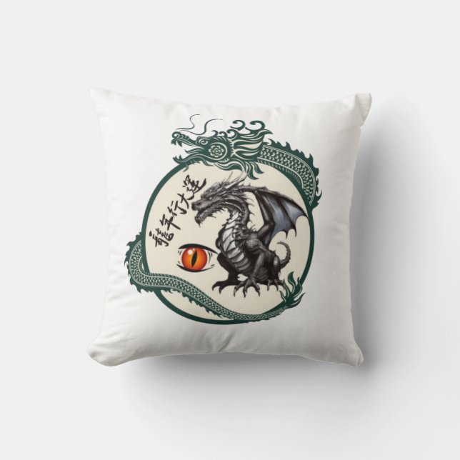 Samurai-Drache Kissen (Vorderseite)