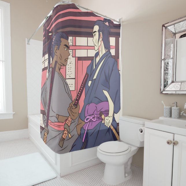 Samurai Duschvorhang (Beispiel)