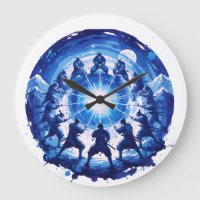 Samurai-Einheit japanische blaue Tinten-Kunst krei