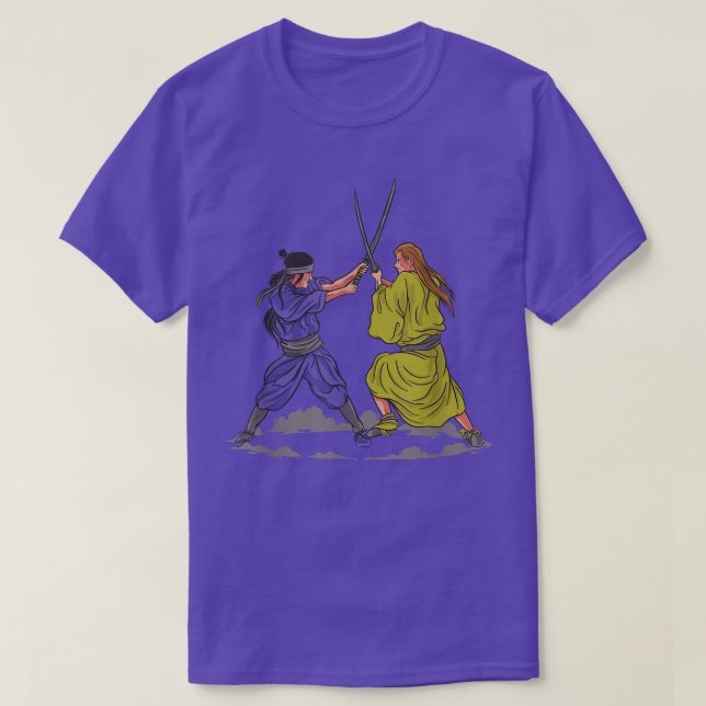 Samurai Fighting Katana Sword (2) T-Shirt (Design vorne)