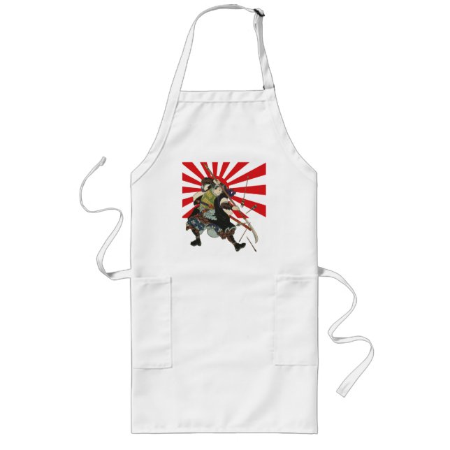 Samurai-Flaggen-Schürze Lange Schürze (Vorne)