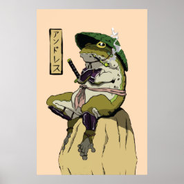 Samurai Frog Poster