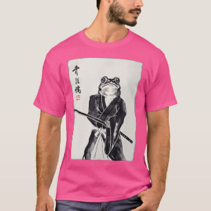 Samurai Frog Ukiyo-E Warrior Art Frog Art T-Shirt