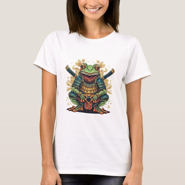 Samurai frog warrior Womens Basic T-Shirt (Vorderseite)